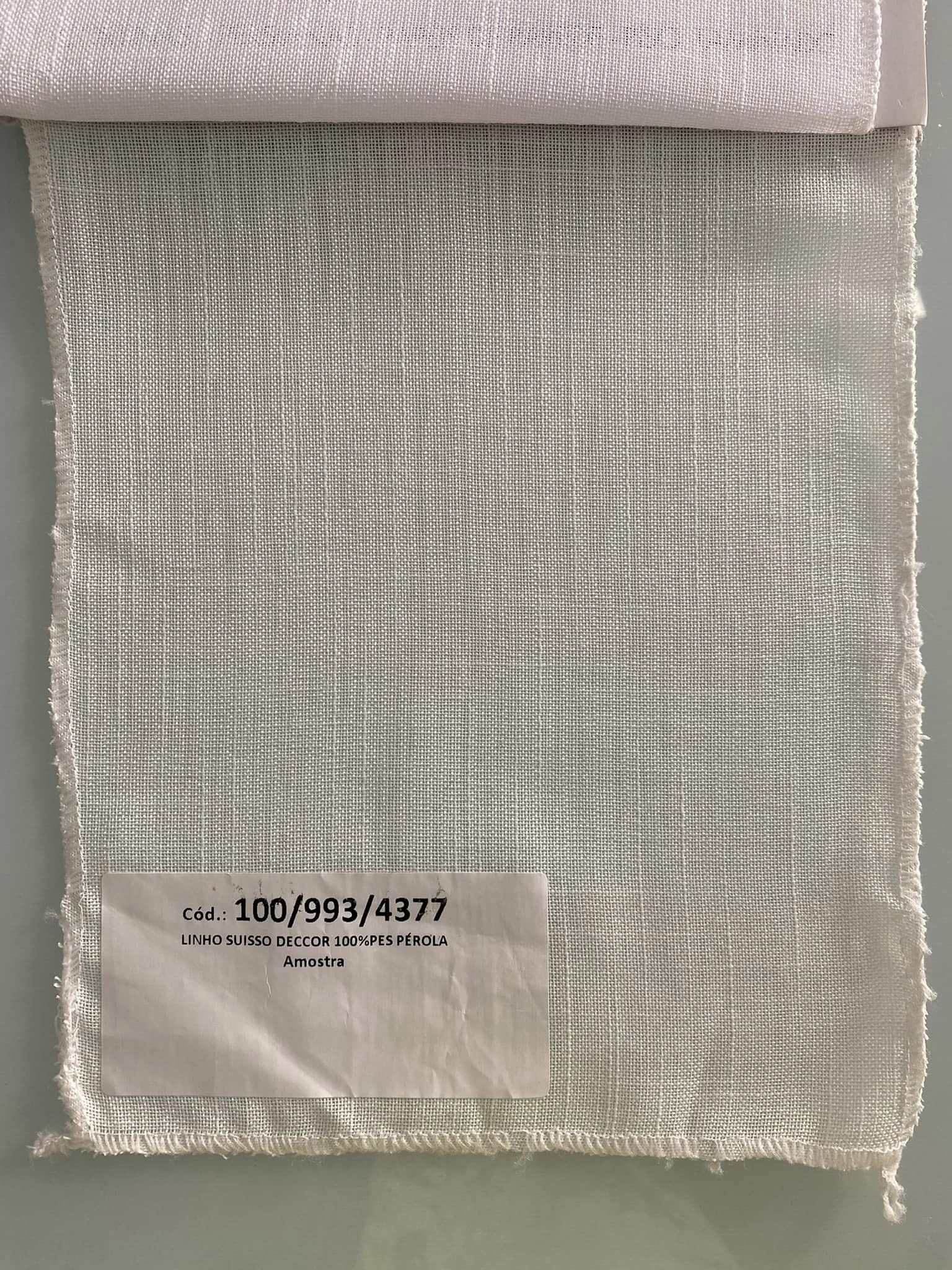 Gaze de Linho Sintético Pérola Off White