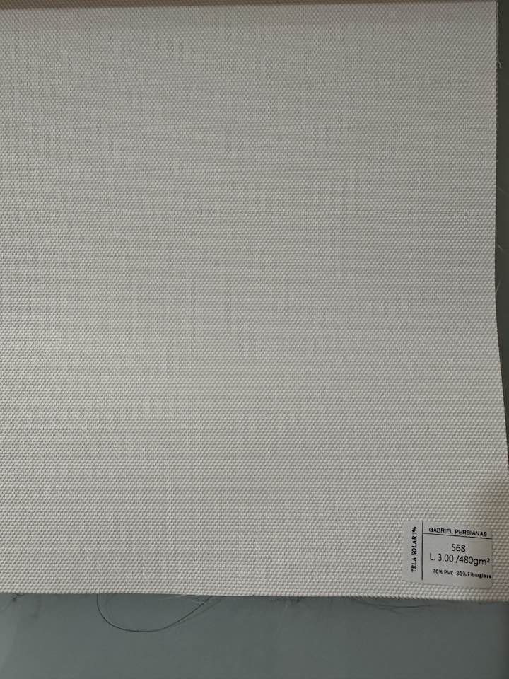 Gabriel Persianas Tela Solar 1% Branco 568