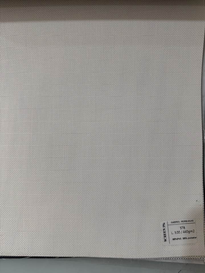 Gabriel Persianas Tela Solar 5% Branco 578